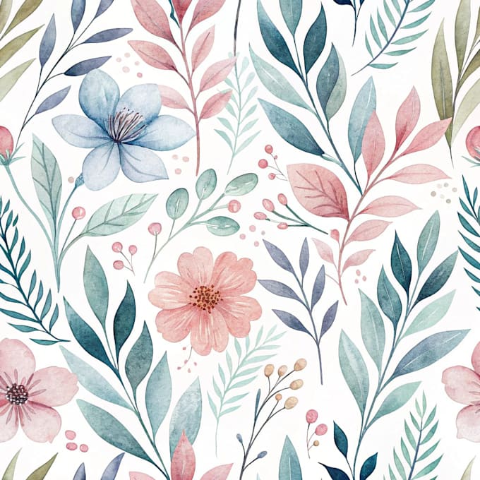 create watercolor seamless pattern