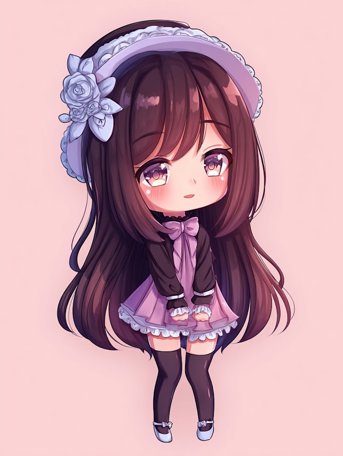 draw fantasy anime chibi character