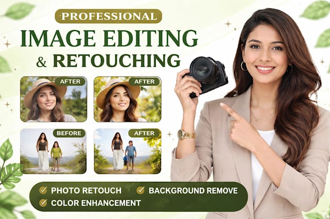 do photoshop editing, image editing, retouching, etc