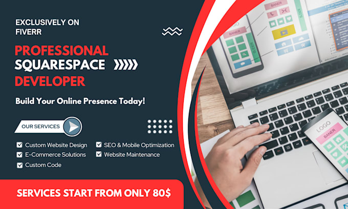 develop and design squarespace website with custom code