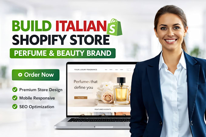 build italian shopify perfume ecommerce store