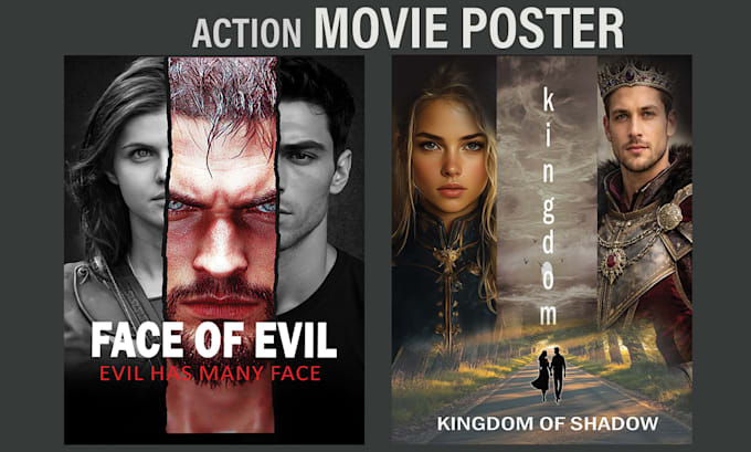 design a professional action movie poster
