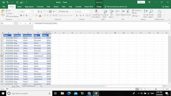 create excel dashboards, pivot tables, charts and dashboards