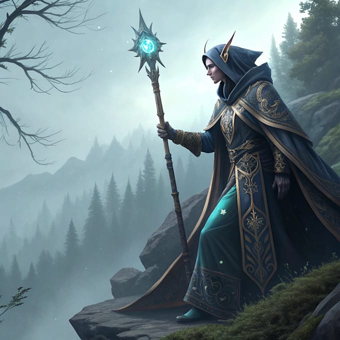 draw a fantasy character illustration