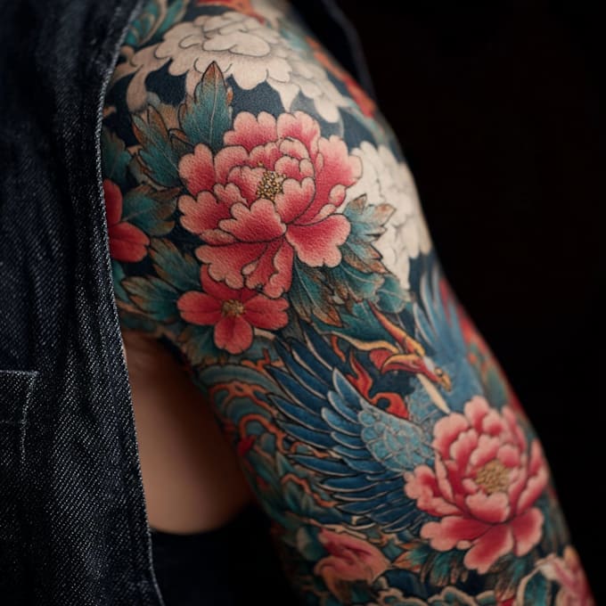 make a traditional japanese irezumi tattoo