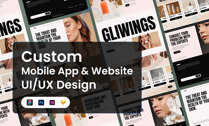 design modern UI UX for mobile app or website