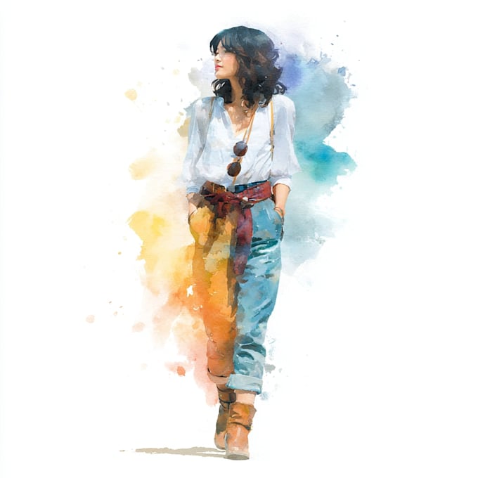 create a beautiful watercolor illustration for you