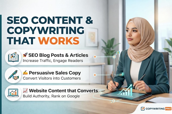 write persuasive sales copywriting and SEO website content