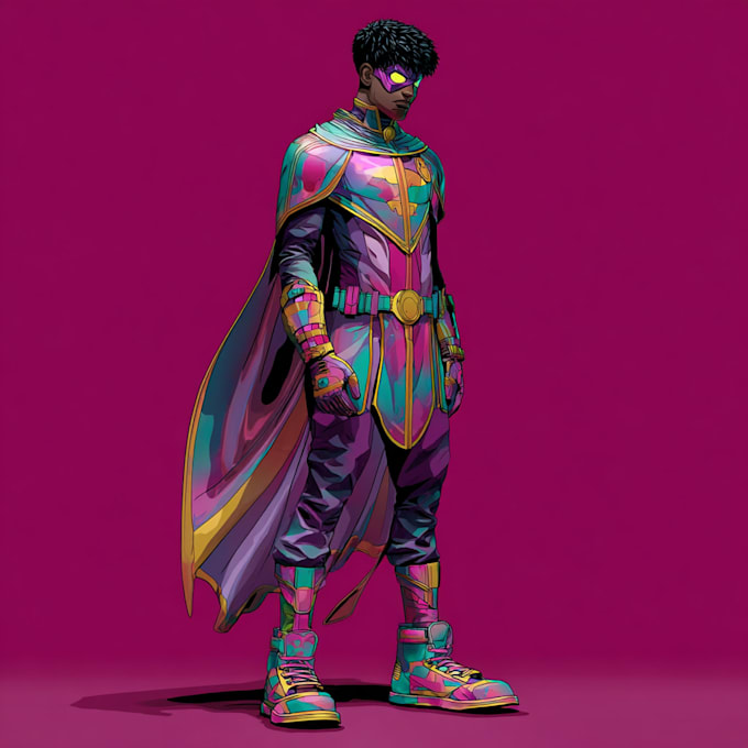 create superhero cartoon character