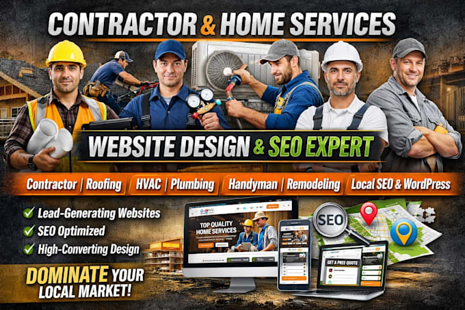 create a plumber, havc, constructor remodeling website for handyman