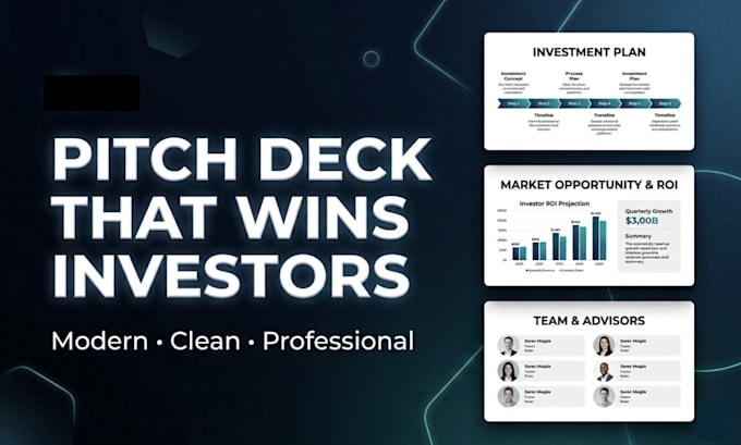 design a professional startup pitch deck for investors