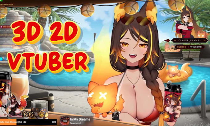 create custom 3d model with full rigging ,vrm and setup for streaming