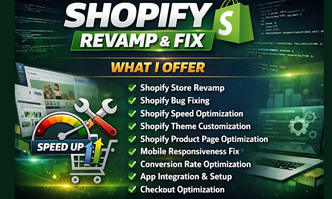 do shopify upgrade shopify edit shopify code edit shopify revamp website fix