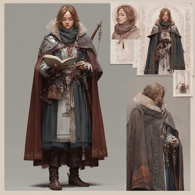 make stunning dnd character concept art and design
