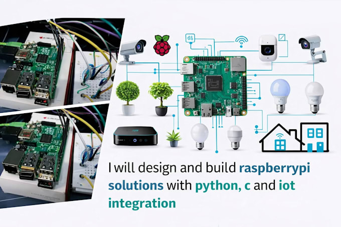 design and build raspberrypi solutions with python c and iot integration