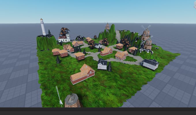 create full roblox game, roblox map and environment, character design, animation