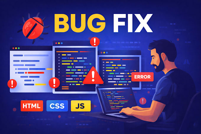 fix HTML, CSS, javascript bugs or responsive issues