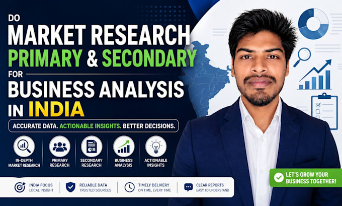 do market research primary and secondary for business analysis in india