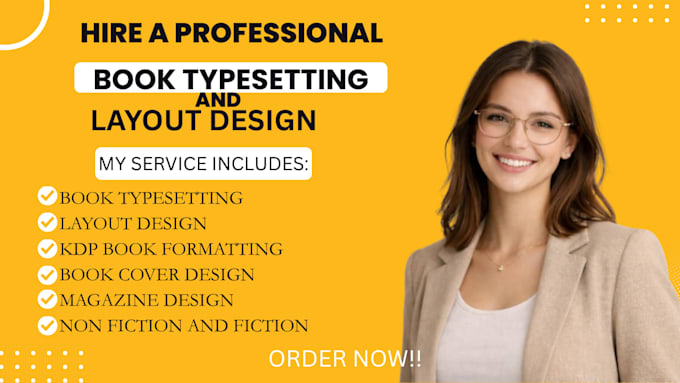 do book layout design, KDP book formatting and book typesetting