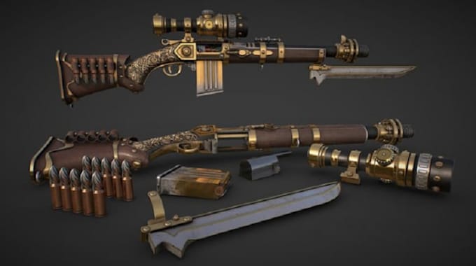 Do 3d gun model, weapon, 3d game asset, 3d sword, fivem gun, roblox, 3d ...