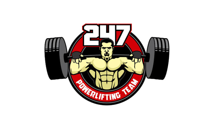 do particular logo for best power lifting team on the coast
