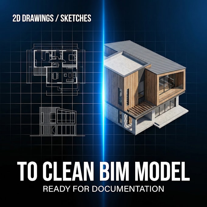 convert 2d drawings, sketches and cad files into a clean bim model in archicad