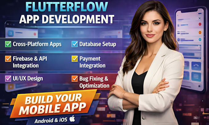 do flutter app development using flutterflow flutter developer flutter app dev
