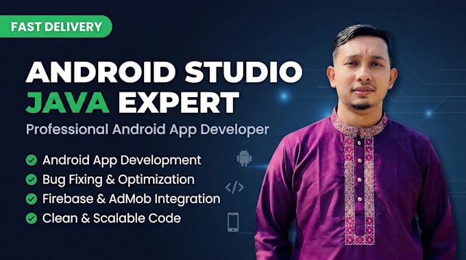 fix, build or customize your android app as android studio java expert