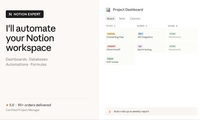 design and automate your custom notion workspace