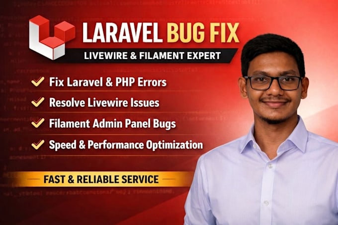 fix laravel, PHP, livewire or filament bugs and errors
