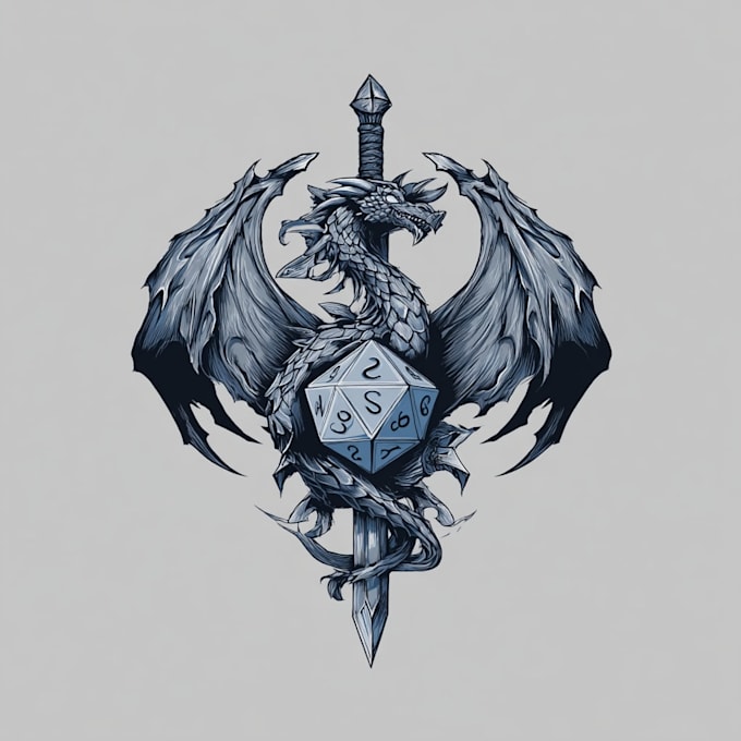 draw dnd style logo for your campaign guild or tabletop game
