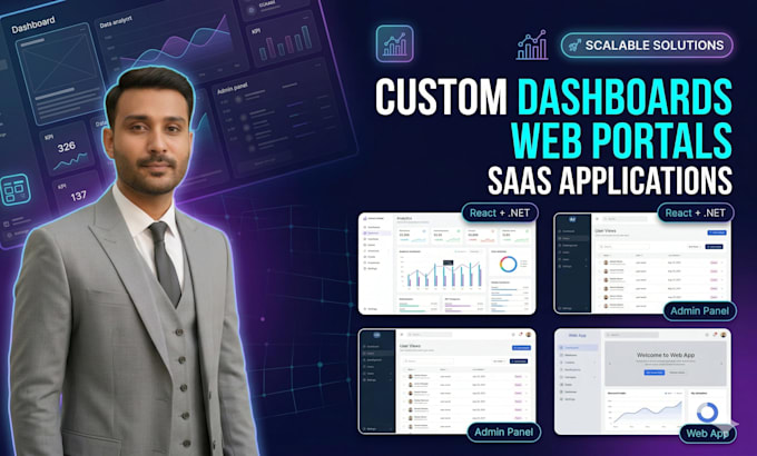 Build custom dashboards, portals, and saas apps using react and dot net ...