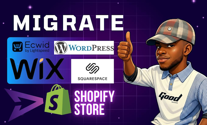 migrate wix ecwid wordpress woocommerce squarespace to shopify store migration