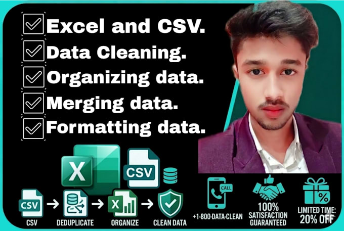 excel and CSV data cleaning, organizing, merging and format