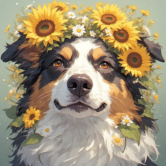 draw a beautiful custom digital pet portrait