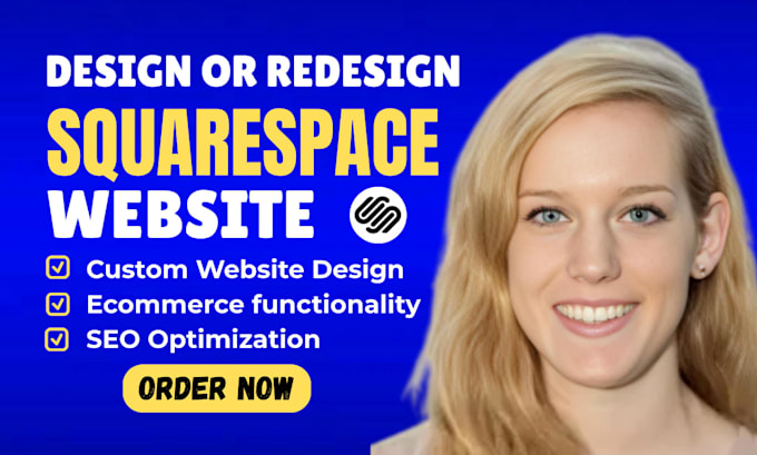 design or redesign squarespace landing page, do responsive squarespace website