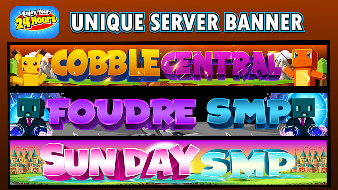 unique minecraft server logo and banner for your server