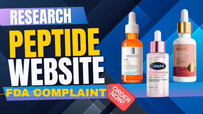 build peptide website, research peptide ecommerce, supplement website