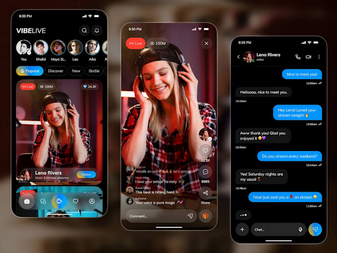 develop live streaming app video streaming website music app and tiktok clone