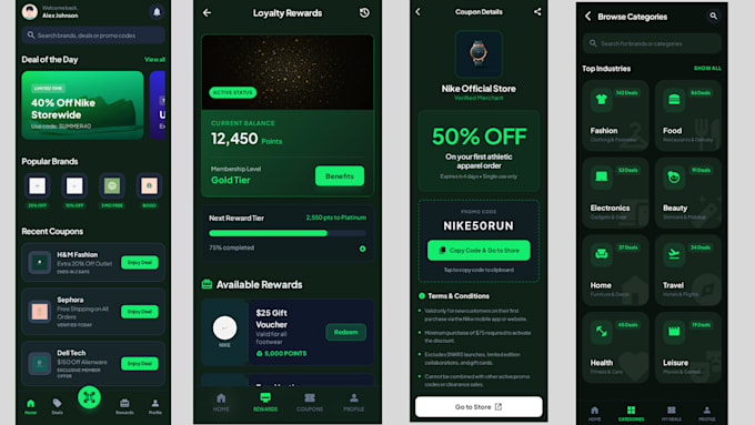 build ecommerce coupon app, promo code, discount app, loyalty app, reward app