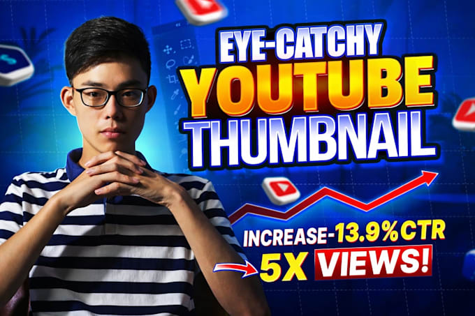 design eye catching youtube thumbnail