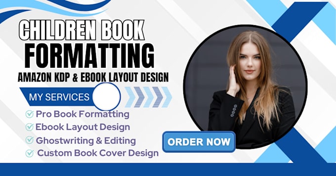 do children book formatting for amazon kdp, ebook layout design, book cover