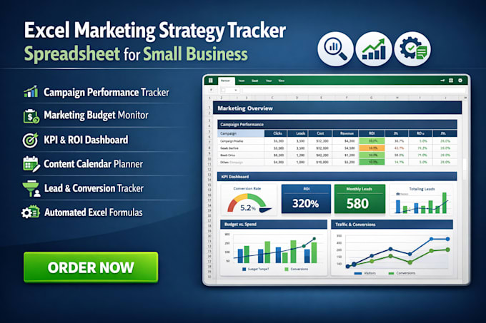 create an excel marketing strategy tracker spreadsheet for small business