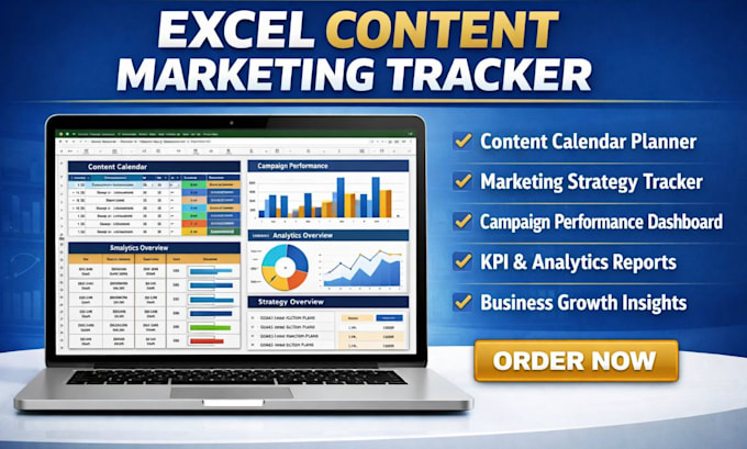 create excel content marketing tracker strategy planner spreadsheet goal tracker