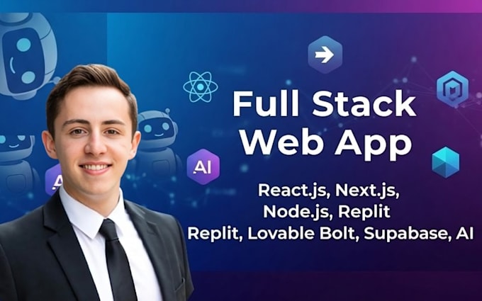 build full stack web app react js next js node js replit lovable bolt supabase