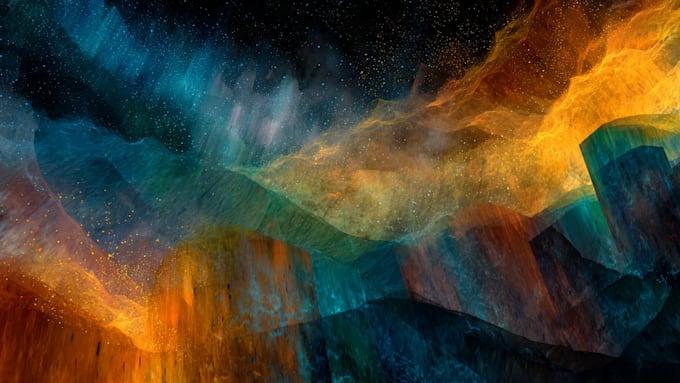 paint digital abstract art works
