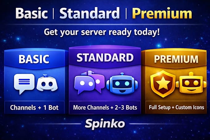 create a professional discord server with bots and organization