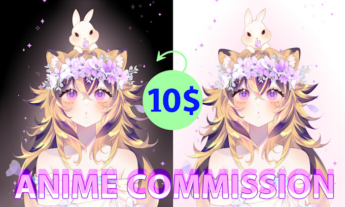 draw a custom anime character art, oc, or anime fanart