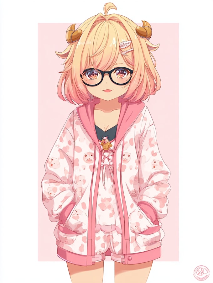 design kawaii chibi illustration for print