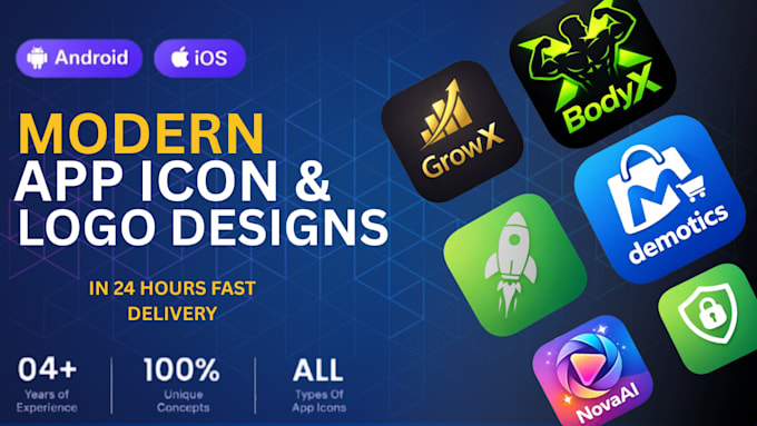 design modern ios and android app icon